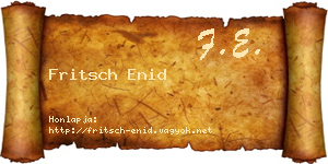 Fritsch Enid névjegykártya